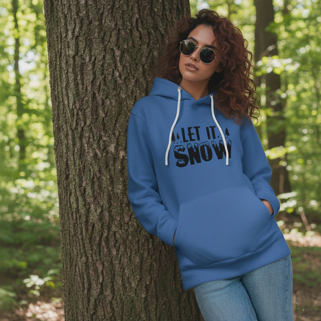 CozyGlow | Ladies Sky Blue Hoodie for Everyday Comfort and Style