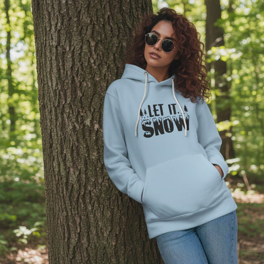 CozyGlow | Ladies Sky Blue Hoodie for Everyday Comfort and Style